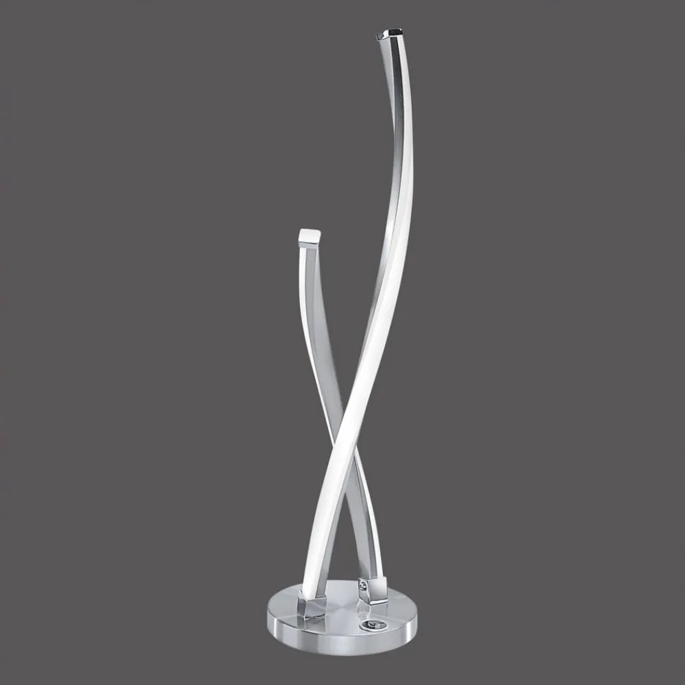 Paul Neuhaus Bordlamper > LED-bordlampe Polina, sølv, metal, dæmpbar
