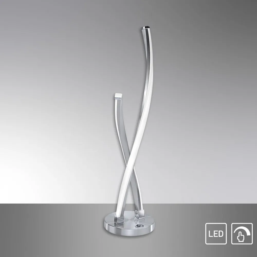 Paul Neuhaus Bordlamper > LED-bordlampe Polina, sølv, metal, dæmpbar