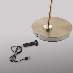 Paul Neuhaus Arbejdsrum/Kontor|Gulvlamper > LED-gulvlampe Akku-Bente, messing, CCT, USB-C