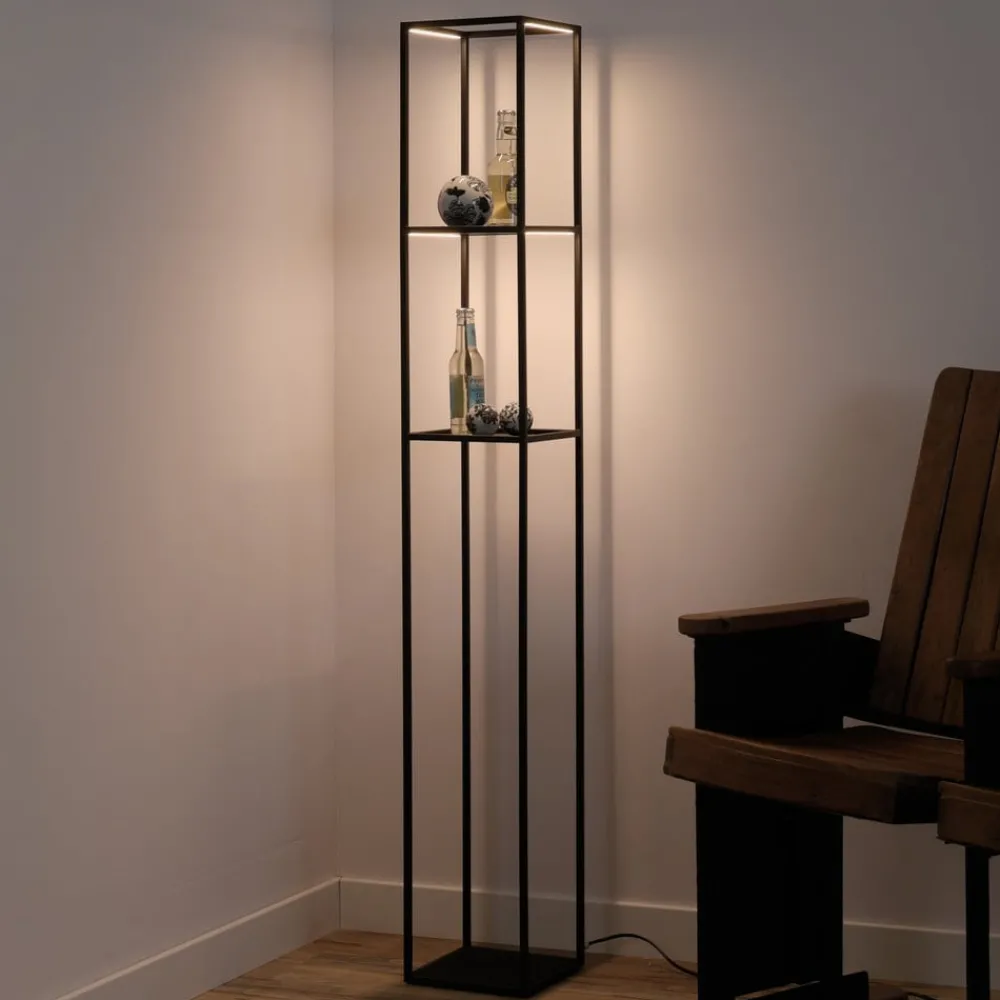 Paul Neuhaus Gulvlamper|Gulvlamper > LED-gulvlampe Contura, sort, metal, 140 cm