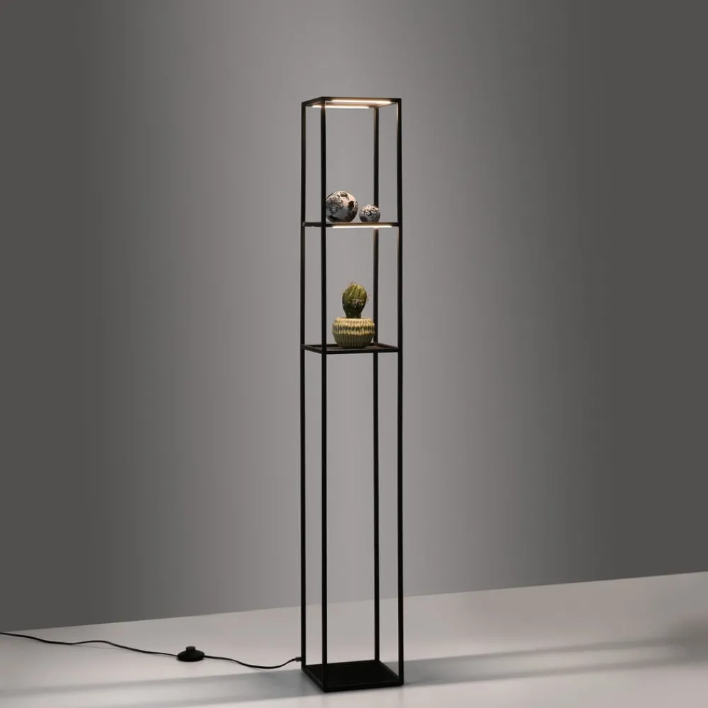 Paul Neuhaus Gulvlamper|Gulvlamper > LED-gulvlampe Contura, sort, metal, 140 cm