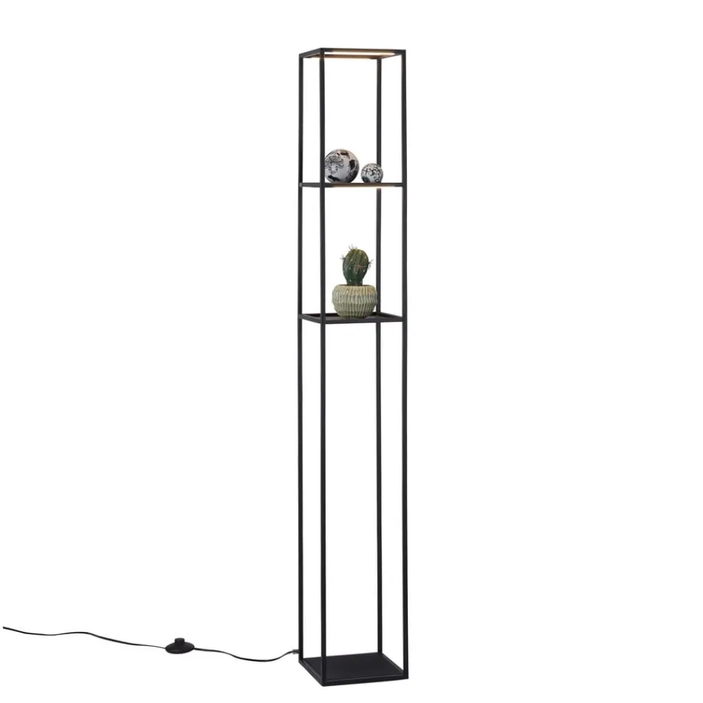 Paul Neuhaus Gulvlamper|Gulvlamper > LED-gulvlampe Contura, sort, metal, 140 cm