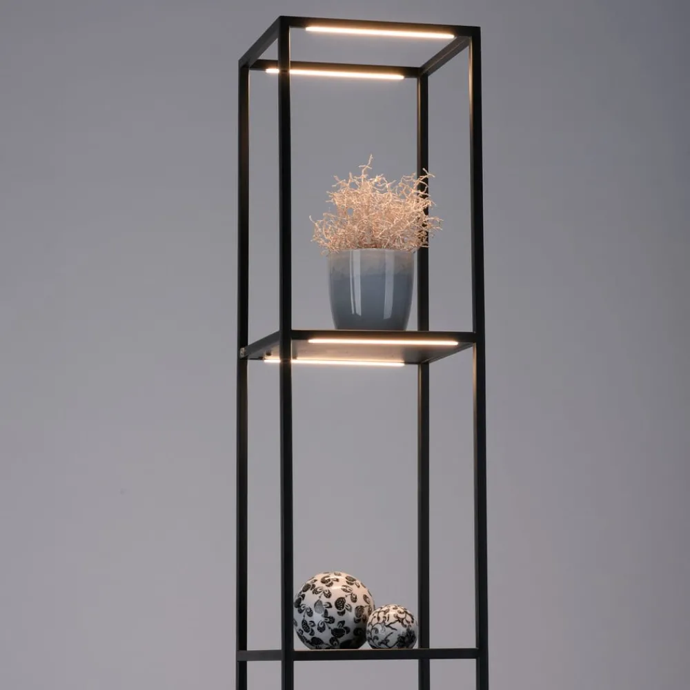 Paul Neuhaus Gulvlamper|Gulvlamper > LED-gulvlampe Contura, sort, metal, 140 cm