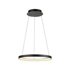 Paul Neuhaus Pendellamper|Pendellamper > LED-hængelampe Hoop, sort, Ø 57 cm, dæmpbar