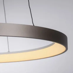 Paul Neuhaus Pendellamper|Pendellamper > LED-hængelampe Hoop, brun, Ø 57 cm, dæmpbar
