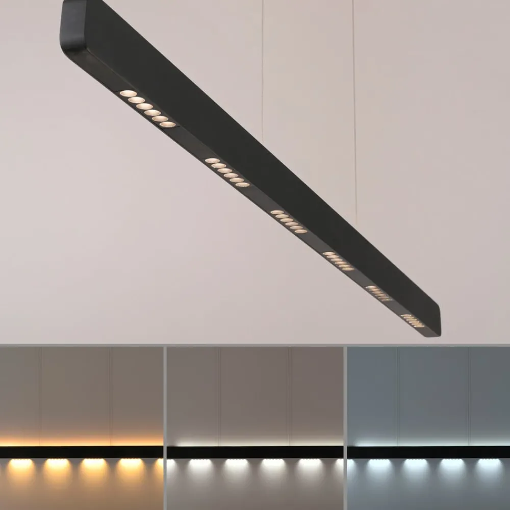 Paul Neuhaus Arbejdsrum/Kontor|Pendellamper > LED-hængelampe Q-Stretto, sort, 120 cm