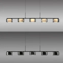 Paul Neuhaus Pendellamper|Pendellamper > LED-hængelampe Rika, 119 cm, glas, dæmpbar