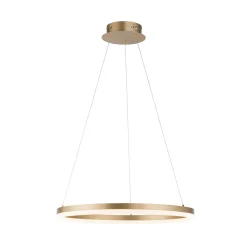 Paul Neuhaus Pendellamper > LED-hængelampe Titus, Ø 60 cm, messing, dæmpbar
