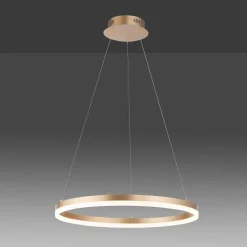 Paul Neuhaus Pendellamper > LED-hængelampe Titus, Ø 60 cm, messing, dæmpbar