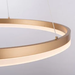 Paul Neuhaus Pendellamper > LED-hængelampe Titus, Ø 60 cm, messing, dæmpbar