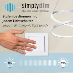 Paul Neuhaus Pendellamper > LED-hængelampe Titus, Ø 60 cm, messing, dæmpbar