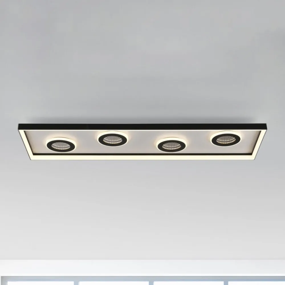 Paul Neuhaus Gang|Loftlamper > LED-loftlampe Dune, 100 cm, sort, CCT, dæmpbar.