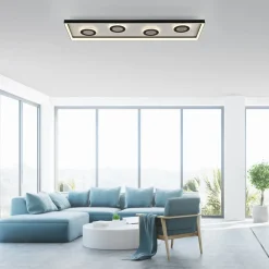 Paul Neuhaus Gang|Loftlamper > LED-loftlampe Dune, 100 cm, sort, CCT, dæmpbar.