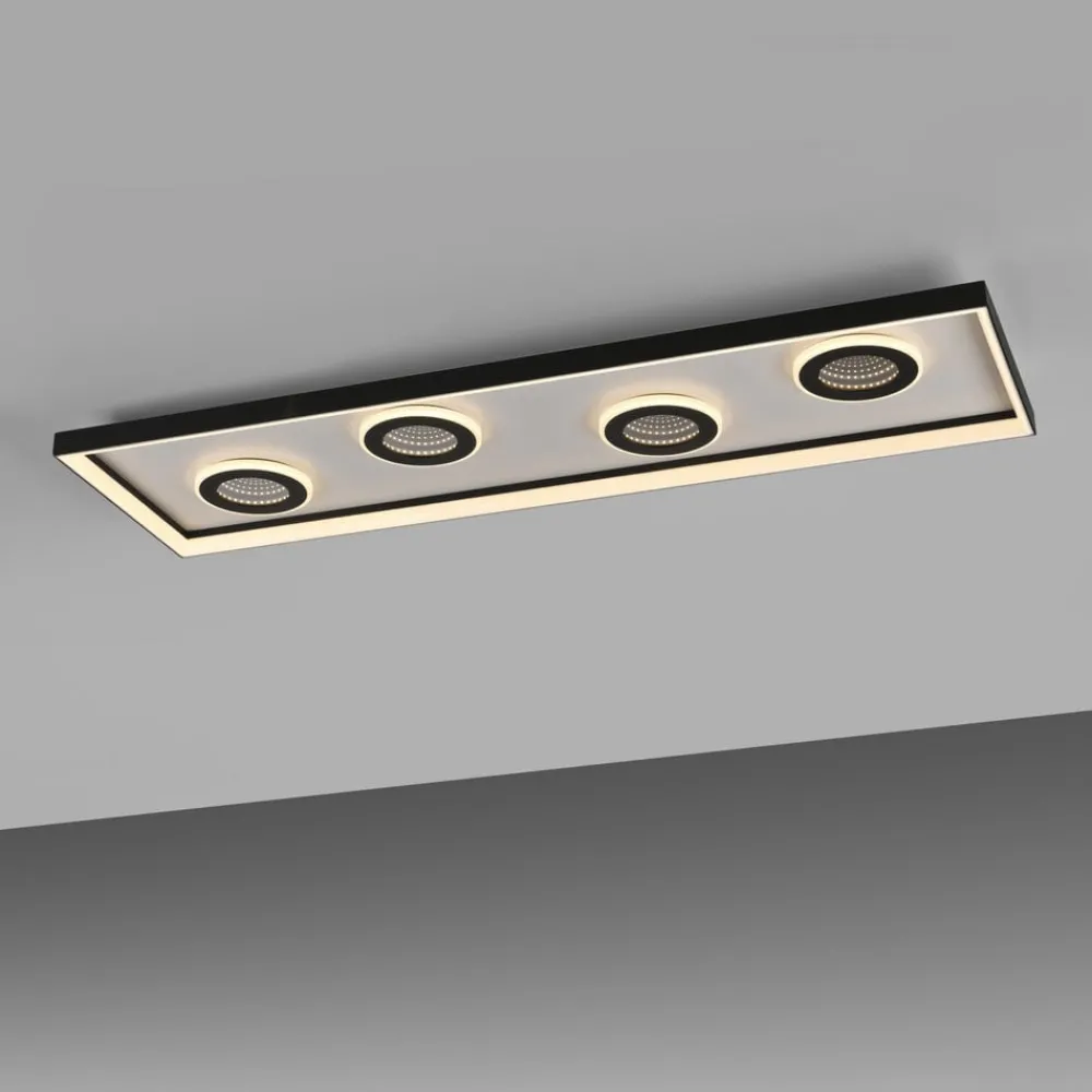 Paul Neuhaus Gang|Loftlamper > LED-loftlampe Dune, 100 cm, sort, CCT, dæmpbar.