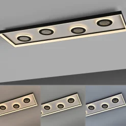 Paul Neuhaus Gang|Loftlamper > LED-loftlampe Dune, 100 cm, sort, CCT, dæmpbar.