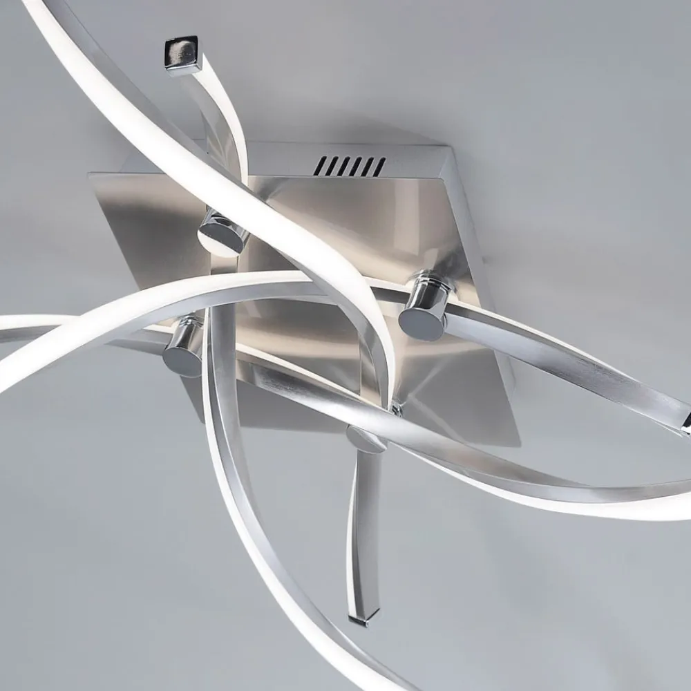 Paul Neuhaus Loftlamper > LED-loftlampe Polina, 4 lyskilder, sølv, dæmpbar