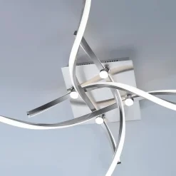 Paul Neuhaus Loftlamper > LED-loftlampe Polina, 4 lyskilder, sølv, dæmpbar