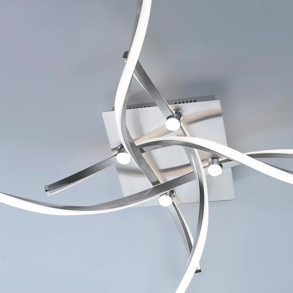 Paul Neuhaus Loftlamper > LED-loftlampe Polina, 4 lyskilder, sølv, dæmpbar