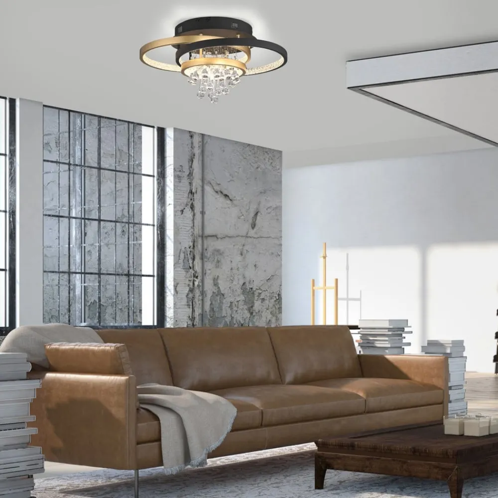 Paul Neuhaus Loftlamper|Loftlamper > LED-loftlampe Rotazo, glas, CCT, dæmpbar