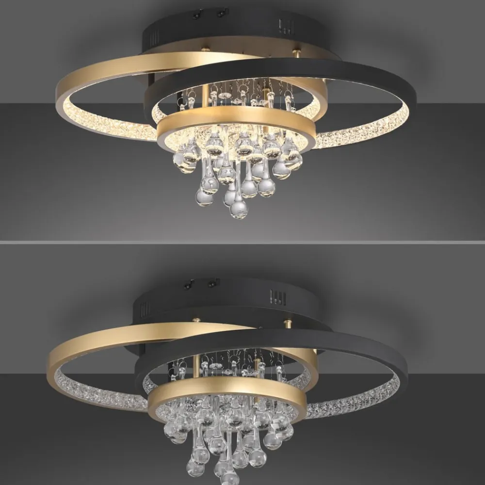 Paul Neuhaus Loftlamper|Loftlamper > LED-loftlampe Rotazo, glas, CCT, dæmpbar