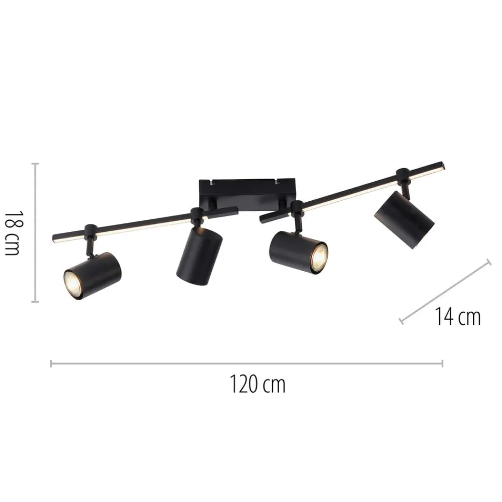 Paul Neuhaus Spotlights > LED-loftspot Barik, 120 cm, justerbar