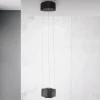 Paul Neuhaus Arbejdsrum/Kontor|Pendellamper > LED-pendellampe Q-Stretto, sort, Ø 14,5 cm