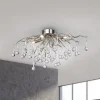 Paul Neuhaus Loftlamper|Loftlamper > loftlampe Icicle, glaspendel, 4 lyskilder, sølv