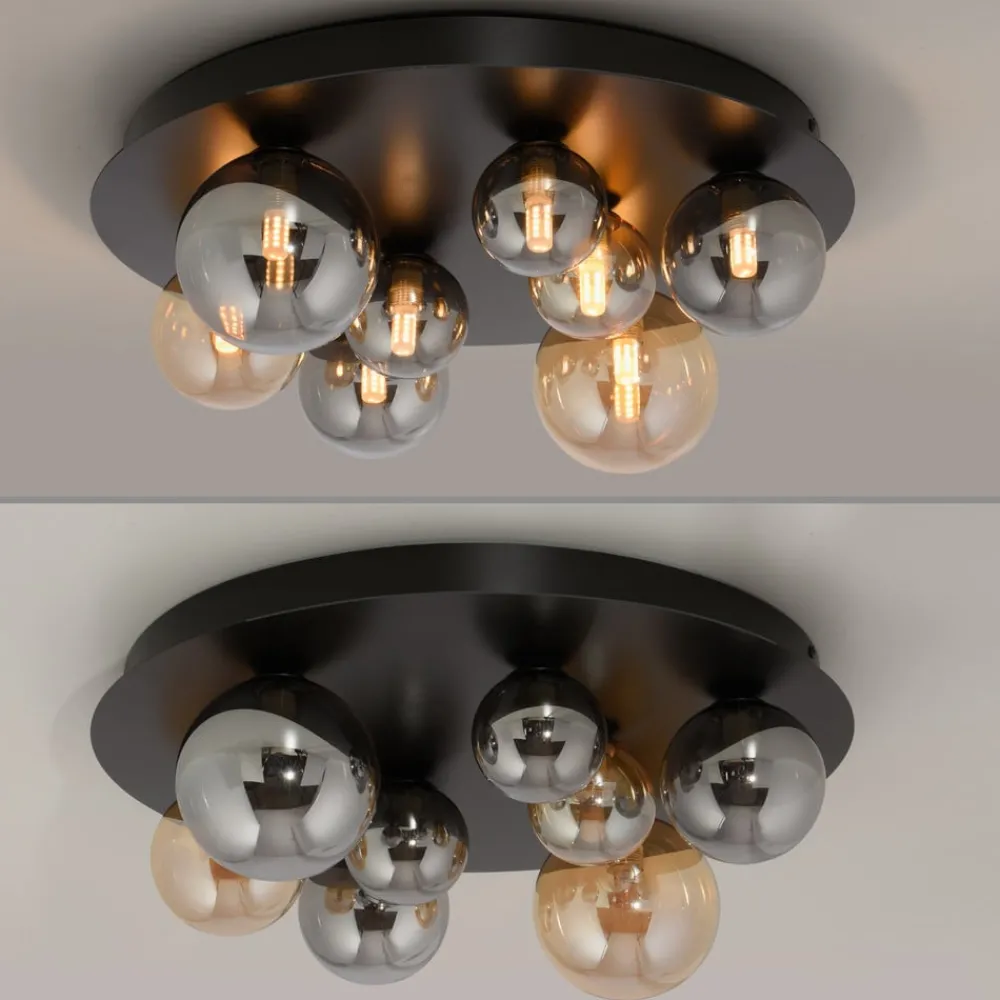 Gang|Loftlamper ^ Paul Neuhaus Loftlampe Popsicle, glas, Ø 48 cm, G9