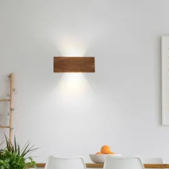 Gang|Væglamper ^ Paul Neuhaus Palma LED-væglampe i træ 32 cm
