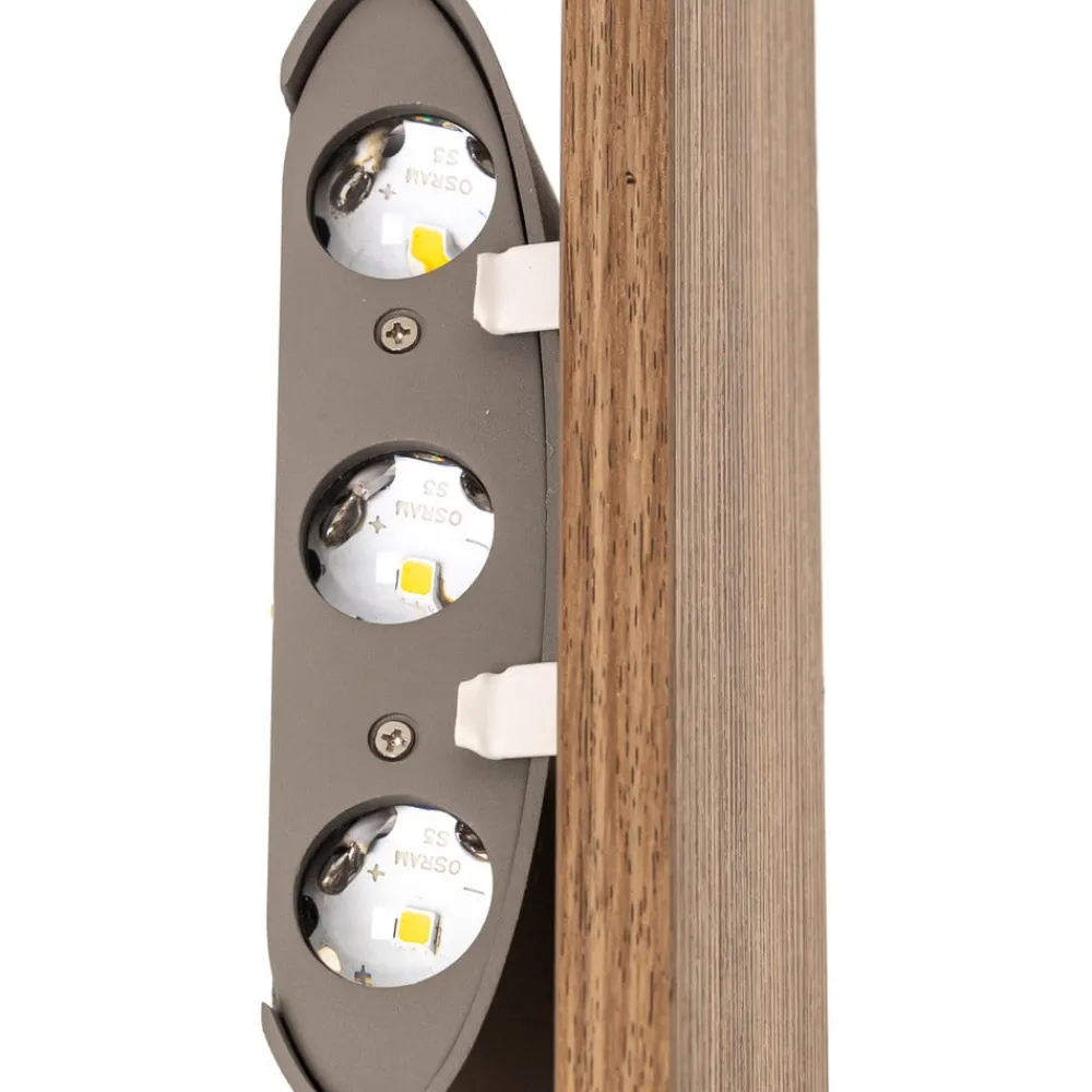Gang|Væglamper ^ Paul Neuhaus Palma LED-væglampe i træ 32 cm