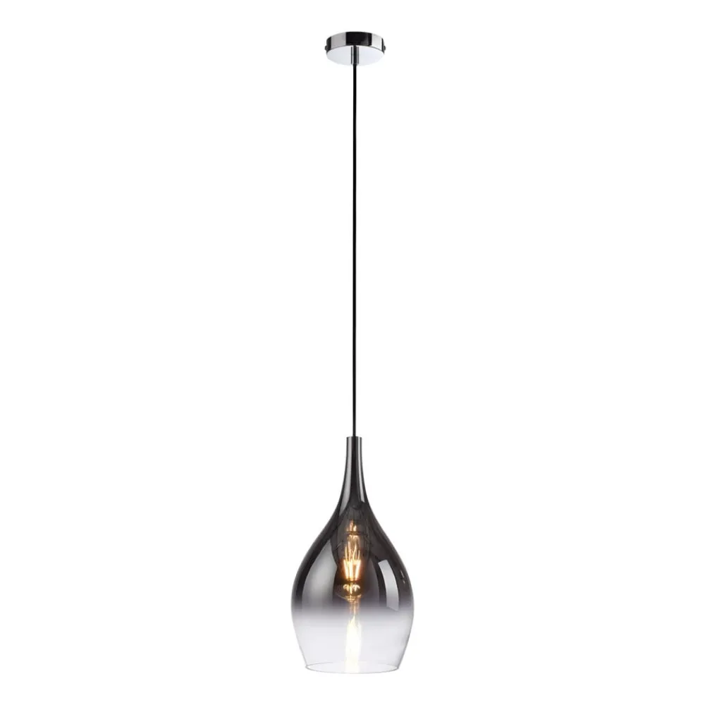 Paul Neuhaus Pendellamper > Pilua hængelampe, røggrå, glas, Ø 20 cm, E27
