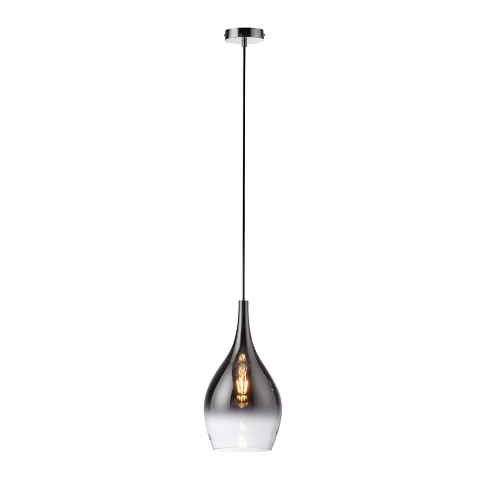 Paul Neuhaus Pendellamper > Pilua hængelampe, røggrå, glas, Ø 20 cm, E27