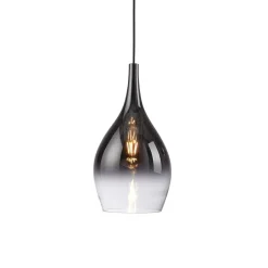 Paul Neuhaus Pendellamper > Pilua hængelampe, røggrå, glas, Ø 20 cm, E27