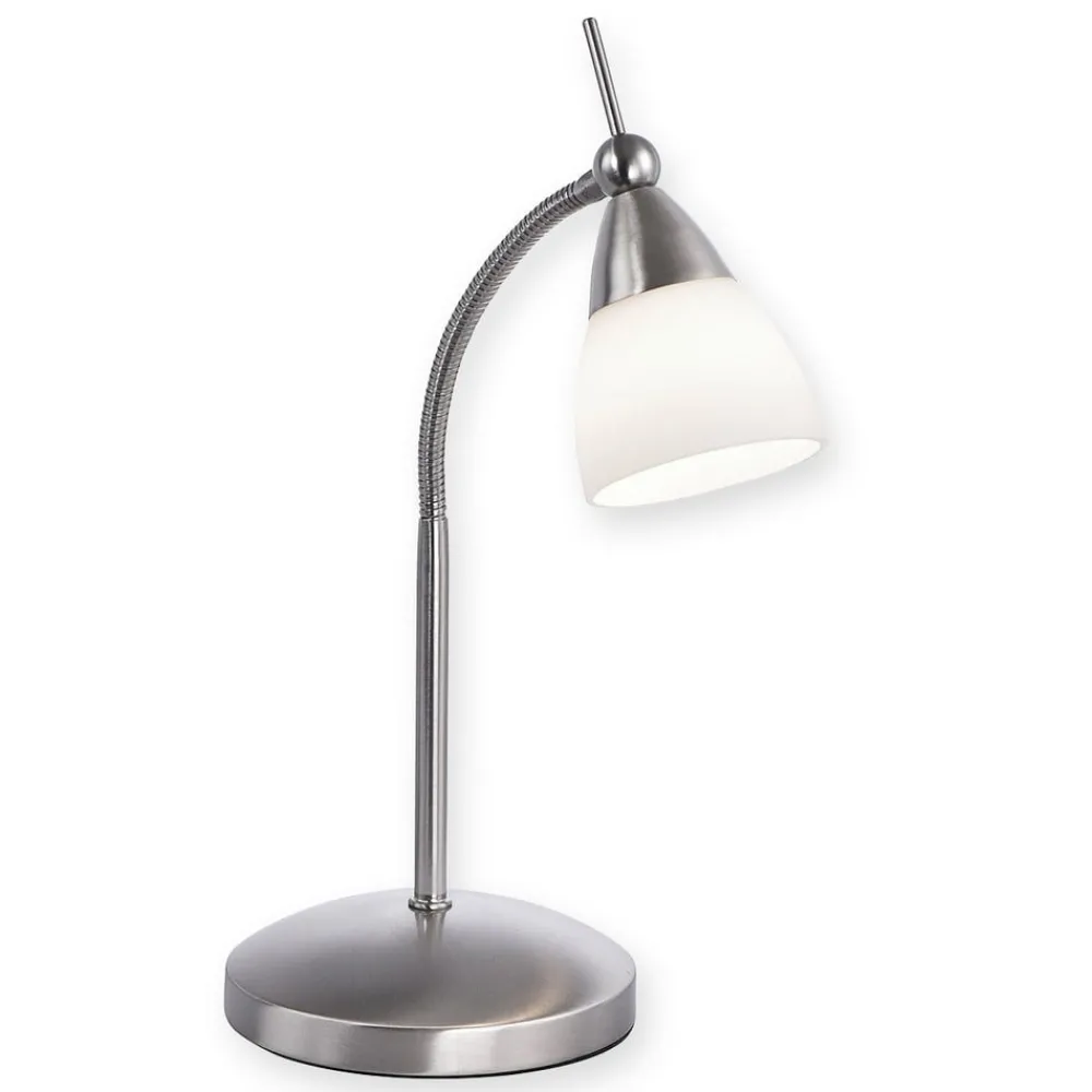 Gang|Bordlamper ^ Paul Neuhaus Pino bordlampe, grå, 45 cm, dæmpbar, G9