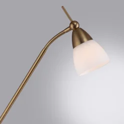 Gulvlamper|Gulvlamper ^ Paul Neuhaus Pino gulvlampe, antik messing, 163 cm, dæmpbar