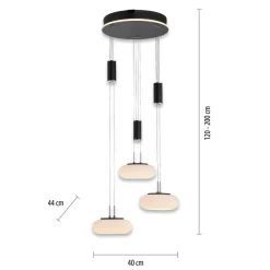 Pendellamper ^ Q-Smart-Home Paul Neuhaus Q-ETIENNE hængelampe rondel, sort