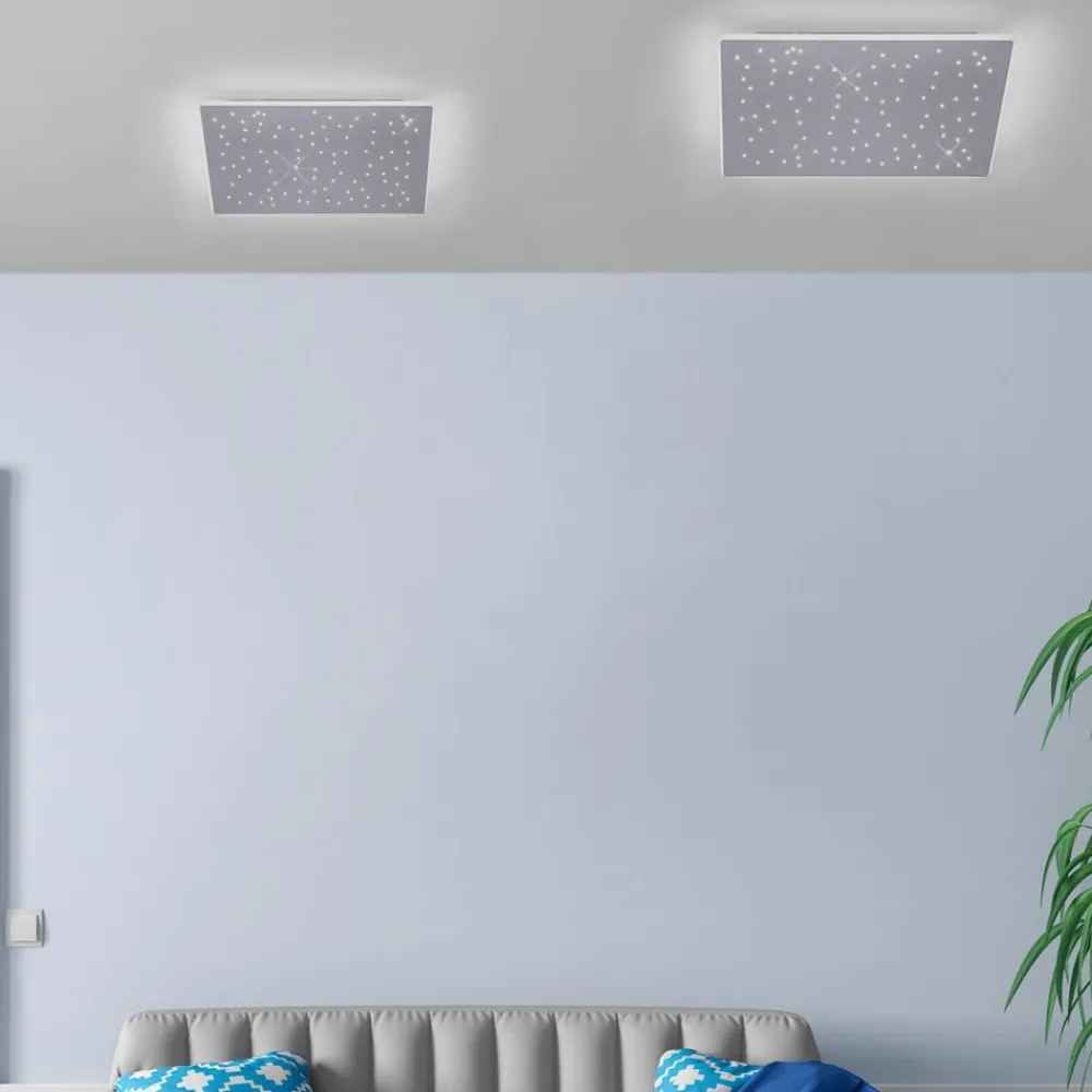 Q-Smart-Home Loftlamper > Paul Neuhaus Q-NIGHTSKY LED-loftlampe, 60 x 60 cm