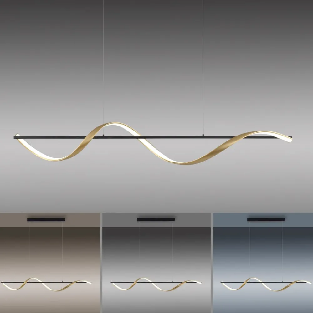 Q-Smart-Home Pendellamper|Pendellamper > Paul Neuhaus Q-Swing hængelampe, antracit/messing