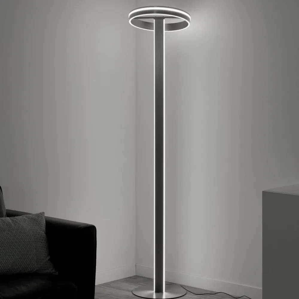 Gulvlamper|Gulvlamper ^ Q-Smart-Home Paul Neuhaus Q-Vito LED-gulvlampe, lige med ring