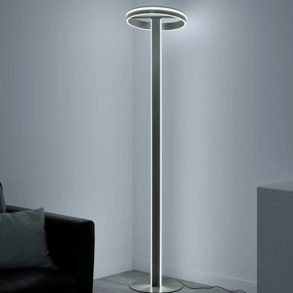 Gulvlamper|Gulvlamper ^ Q-Smart-Home Paul Neuhaus Q-Vito LED-gulvlampe, lige med ring