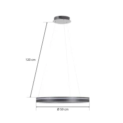 Q-Smart-Home Pendellamper > Paul Neuhaus Q-VITO LED-hengelampe 59 cm antracit