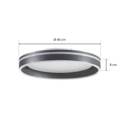 Q-Smart-Home Loftlamper > Paul Neuhaus Q-VITO LED-loftslampe 40 cm antracit