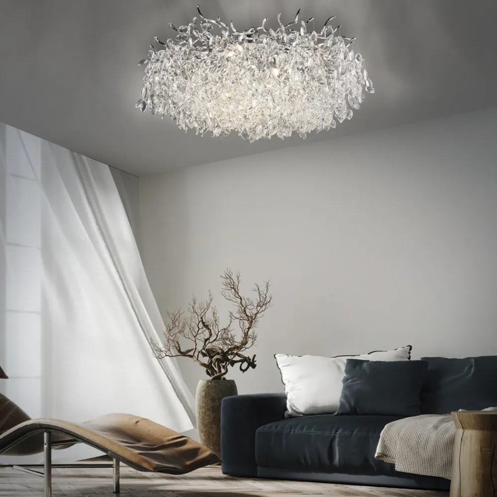 Paul Neuhaus Gang|Loftlamper > Ricicle loftslampe, krystalpendel, Ø 80 cm