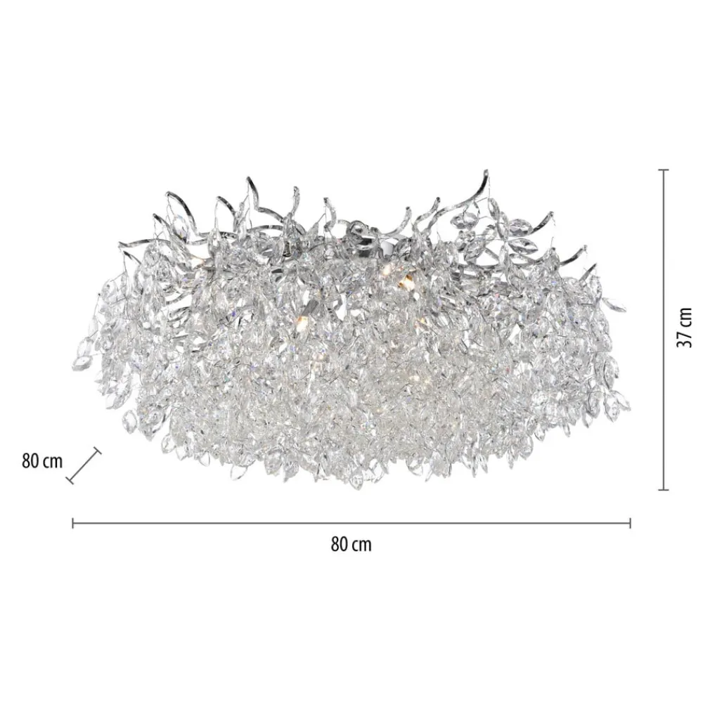Paul Neuhaus Gang|Loftlamper > Ricicle loftslampe, krystalpendel, Ø 80 cm