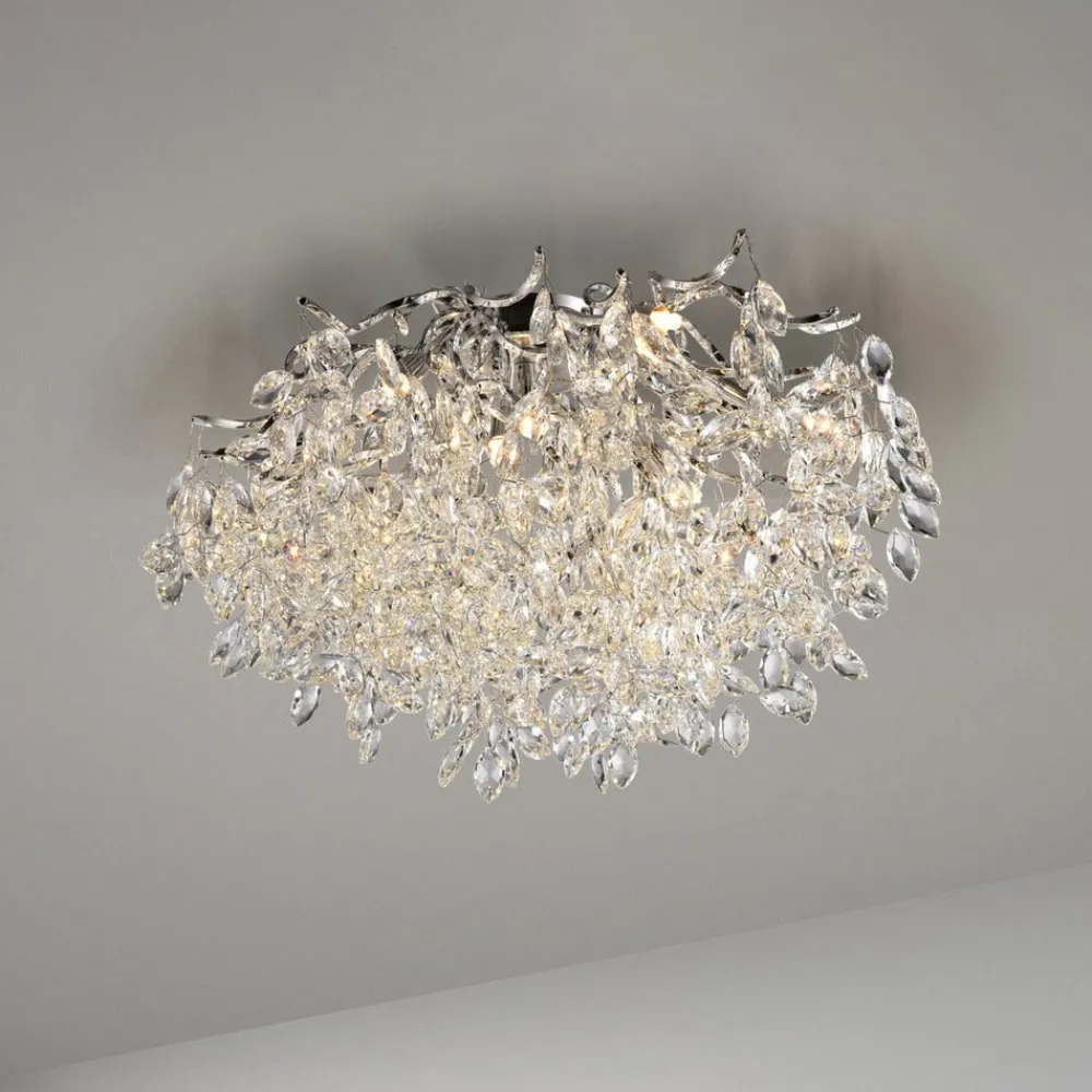 Paul Neuhaus Gang|Loftlamper > Ricicle loftslampe, krystalpendel, Ø 60 cm