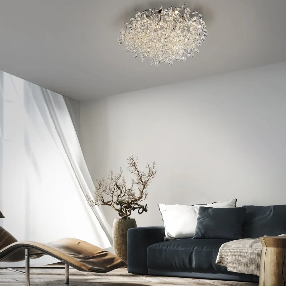 Paul Neuhaus Gang|Loftlamper > Ricicle loftslampe, krystalpendel, Ø 60 cm