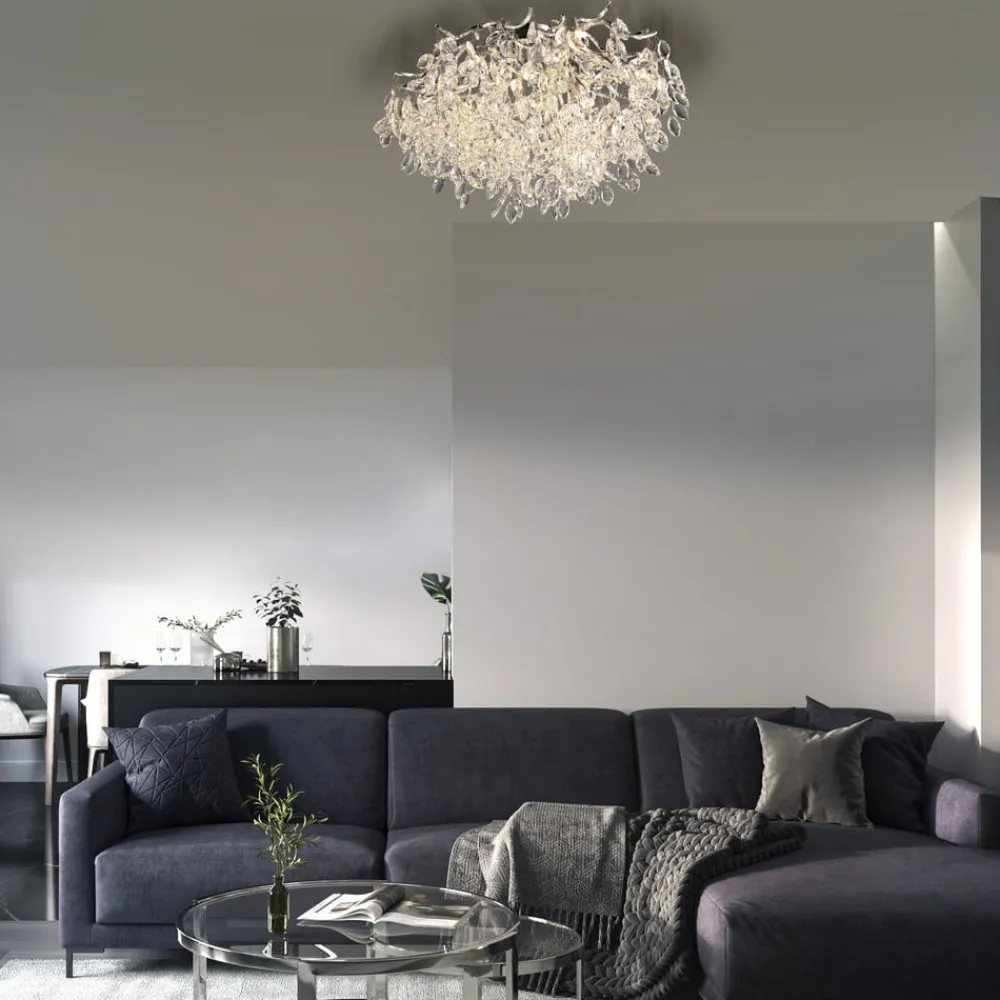 Paul Neuhaus Gang|Loftlamper > Ricicle loftslampe, krystalpendel, Ø 60 cm