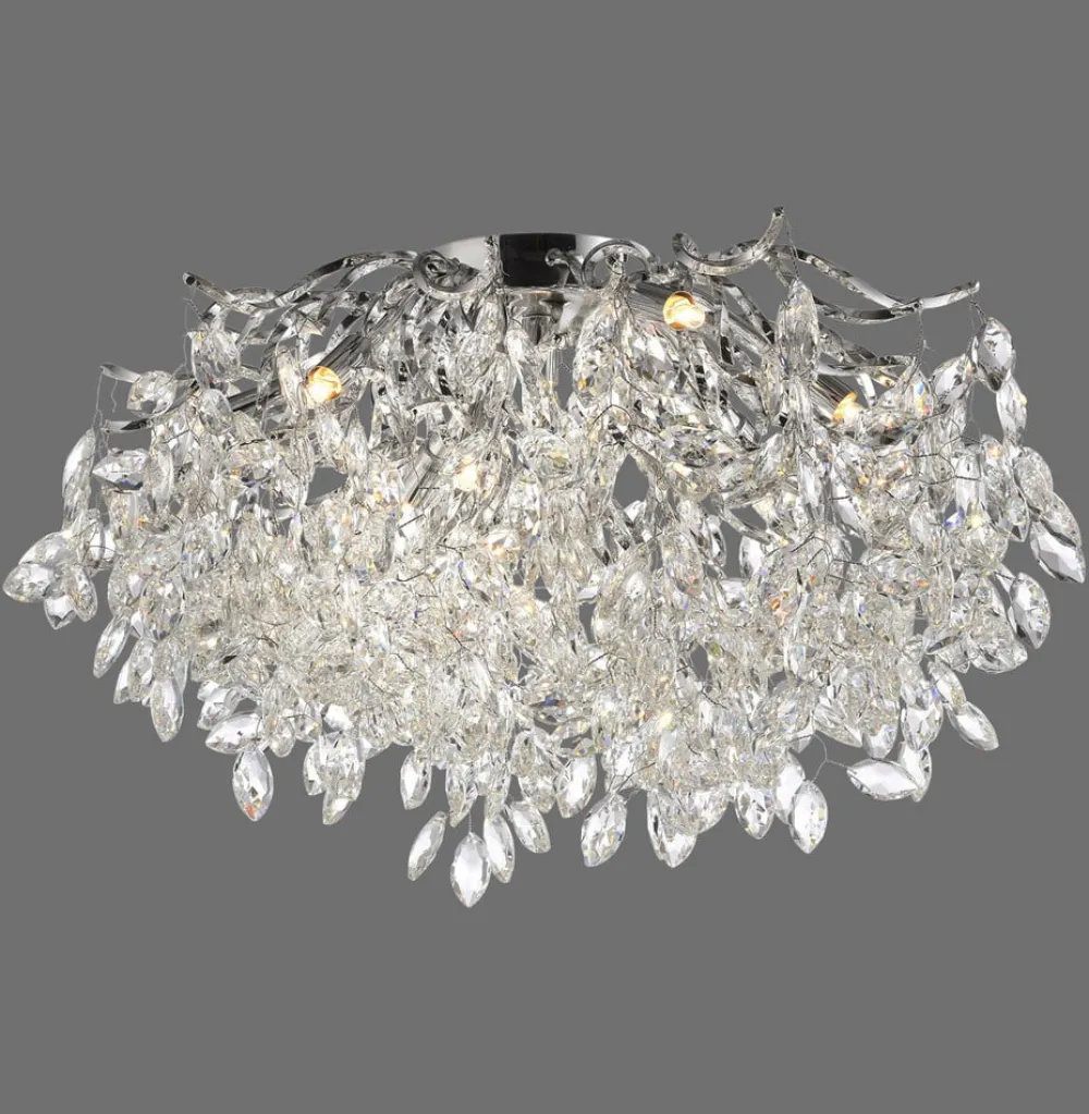 Paul Neuhaus Gang|Loftlamper > Ricicle loftslampe, krystalpendel, Ø 60 cm