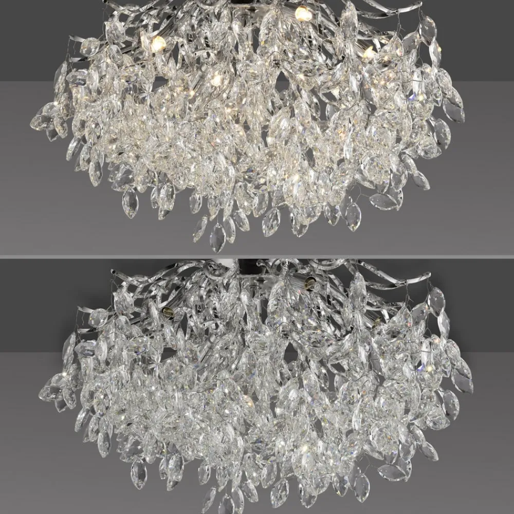 Paul Neuhaus Gang|Loftlamper > Ricicle loftslampe, krystalpendel, Ø 60 cm