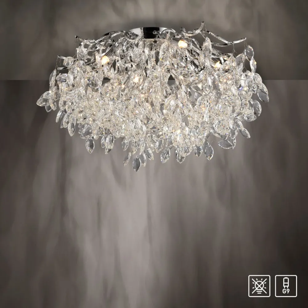 Paul Neuhaus Gang|Loftlamper > Ricicle loftslampe, krystalpendel, Ø 60 cm